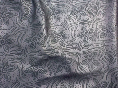 lambskin leather hide Embossed Stylized Floral pattern w/Purple Pearlized Finish - Image 1 of 4