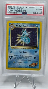 Pokémon Gym Heroes #9 Misty's Seadra 2000 holo-lanzamiento previo WOTC PSA 6 EX-MT - Imagen 1 de 2