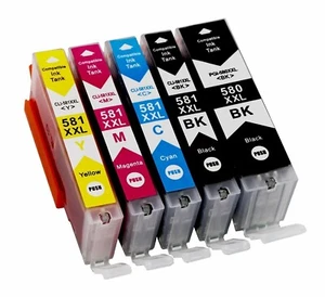 Non-OEM 5x PGI580XL CLI581XL Ink Cartridge For Canon Pixma TS8351 TS9550 TS9150 - Picture 1 of 1