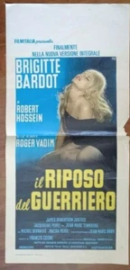 LOCANDINA FILM "IL RIPOSO DEL GUERRIERO" - Brigitte BARDOT - cm 33 x 70 - Picture 1 of 1