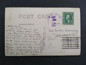 Alaska: Latouche 1920 barco yate yukón postal con foto real, cancelación púrpura, DPO - Imagen 1 de 2