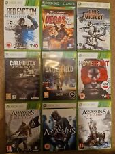Xbox 360 Game Bundle - 9 games Red Faction COD Assassins Creed & more