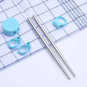 Stainless Steel Children's Learning Chopsticks Baby Training Utensils NEW - Picture 1 of 9