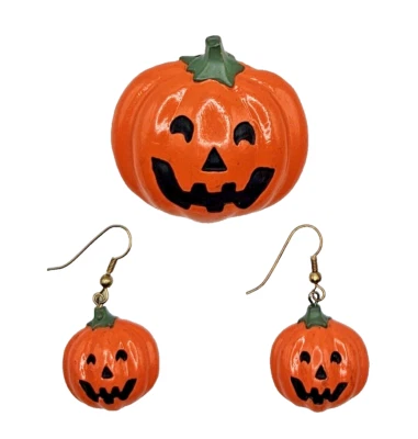 Broche prendedor pendientes calabaza Halloween  Foto 1 de 3