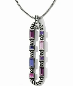 Neu mit Etikett Brighton MODERNA lila rosa Kristall wandelbare Wendehalskette UVP 68 $ - Bild 1 von 5