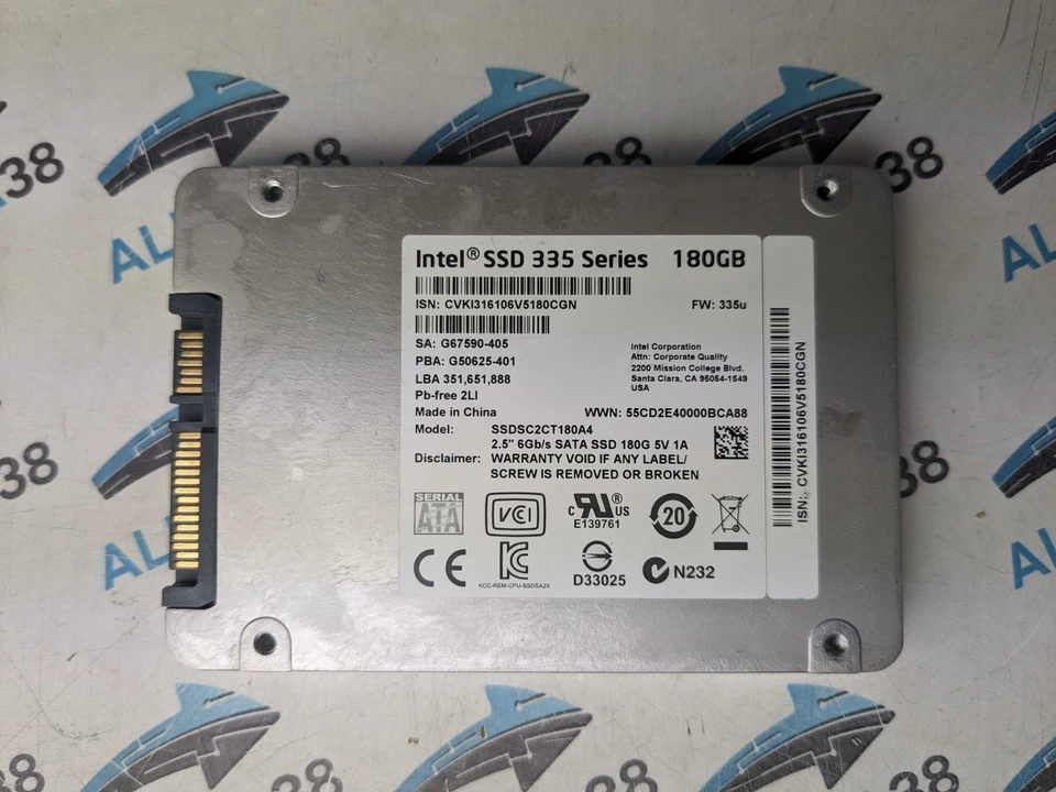 Intel SSDSC2CT180A4 180 GB 2.5 SSD 335 Series G67590-405 G50625-401 Hard Drive - Image 1 of 1