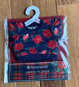 Retired American Girl Doll Janie Jack Wrapped in Roses Party Top Mix Match NEW - Picture 1 of 4