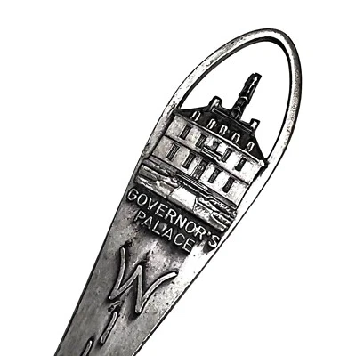 Cuchara de recuerdo de plata esterlina Williamsburg Virginia Governors Palace Foto 1 de 4