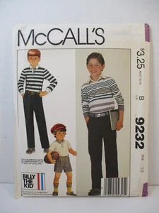 McCall's Muster 9232 Jungen Größe 10 Pullover Oberteil Hose Shorts ungeschnitten Vintage 1984 - Bild 1 von 9