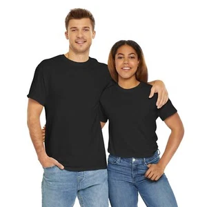 Gildan 5000 Solid Heavy Cotton Plain T-Shirt - Classic Comfort Fit for Men/Women - Picture 1 of 76