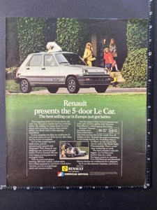 RENAULT LE CAR - VINTAGE CAR ADVERT - 1981 USA 13X10" POSTER ADVERT L195 - Picture 1 of 1