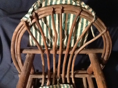 Antique Adirondack  / shaker Folk Art Twig & Branch bentwood chair as found cond Cover