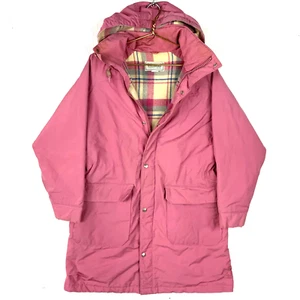 Vintage L.L.Bean Damen Parka Jacke Gr. Medium rosa Kapuze Full Zip gefüttert 90er - Bild 1 von 7