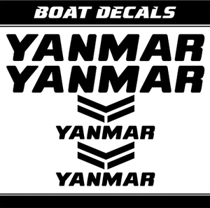 Aufkleber Yanmar Bagger 32" Motorboot Motor Aufkleber Kit Boot XL ORACAL Vinylfolie - Bild 1 von 11