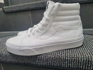 VANS Schuhe Weiß Gr. 36 Skateboard Chuck Schnürsenkel Hoch sneaker neuwertig - Bild 1 von 13