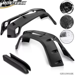 6pcs Pocket Style Fender Flares Textured Black Fit For 97-06 Jeep Wrangler TJ - Picture 1 of 12