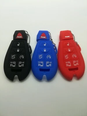 Cubierta de llave remota con llavero de silicona 3* para Chrysler Town&Country Dodge Grand Caravan VW Foto 1 de 4