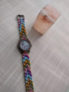 GENEVA MULTI COLOR PEACE BRACELET FASHION WATCH  - Picture 1 of 8