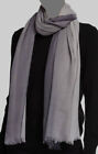$250 Sofia Cashmere Women's Gray Ombre Cashmere Fringe Scarf Wrap Shawl One Size