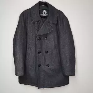 Mens Weatherproof Double Breasted Coat Anchor Buttons size Large quilted lining - Picture 1 of 12