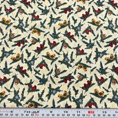 Warm & Wooly Winter by Deb Strain for Moda Bird Cotton Fabric Remnant 15" x 43" - Image 1 of 2