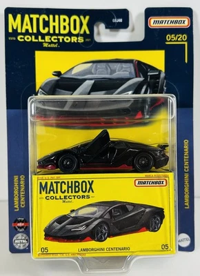 2021 Matchbox Collectors LAMBORGHINI CENTENARIO #5☆Black/Red☆True Grip Tires - Image 1 of 3