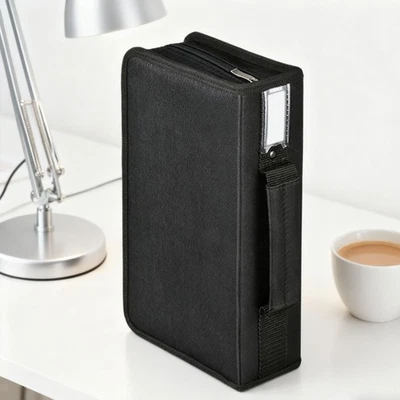 Estuche organizador con cremallera para colección de discos CD/DVD para hogar viaje coche Foto 1 de 4