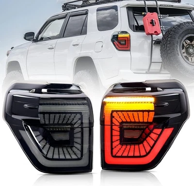 For 2014-2023 Toyota 4Runner LED Tail Lights Sequential Turn Signal Smoked Rear - Image 1 of 4