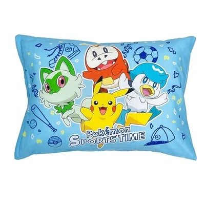 MORIPiLO Children's Pillow Low-Profile Pokemon Pikachu Sports Time Blue Approx. - Image 1 of 4