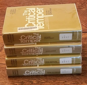 The Critical Temper, Gen.Ed. M Tucker "A Survey of Modern Criticism Eng/Am Lit." - Picture 1 of 15