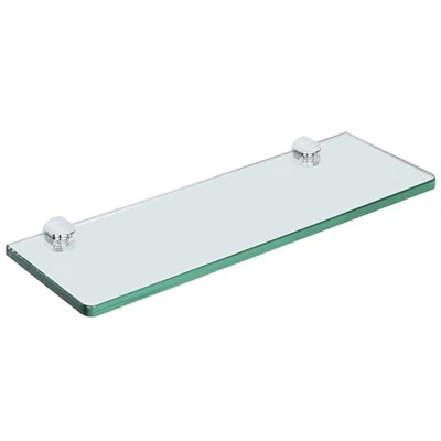 Estantes de vidrio flotante para baño, estante de vidrio templado cromado de 15 x 5 pulgadas... Foto 1 de 4