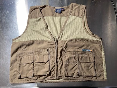 Chaleco de viaje Exofficio para mujer 14/16 lona bronceada pesca al aire libre safari Foto 1 de 4