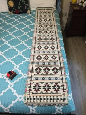 67" x 14" Table Runner Or Kilim Rug Style Table Runner Mix Color - Image 1 of 4