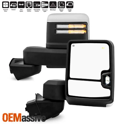 For 2019-2022 GMC Sierra 1500 Power Heated Chrome Towing Mirror w/LED Turn - Image 1 of 4