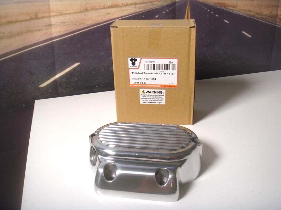 Harley FXR Polished Transmission Side Cover Super Glide 87-94 V-Twin 17-9965 Y1 - Image 1 of 4