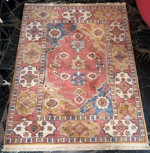 Karastan~4.1' x 5.2' WILLIAMSBURG #550 "TRANSYLVANIA CHURCH" RUG/CARPET ~WOW! - Picture 1 of 9