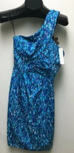 TRINA TURK blue Dress silk one shoulder  NWT 0 - Bild 1 von 8