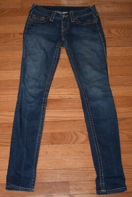 True Religion Jeans Women's Skinny Low Rise Size 26x33 - Blue Actual 28x33 - Image 1 of 4