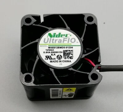 Nidec W40S12BMD5-01Z90 4028 4CM 12V 0.64A 2-pin Antminer power supply fan - Image 1 of 2