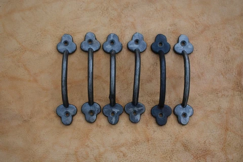 Victorian style door gate handle cast iron vintage cast pull drop handle 6 pcs Cover