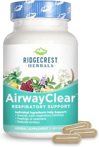 Herbals Airway Clear Lung Health and Breathing Support Supplements 60 caps, vega - Picture 1 of 2