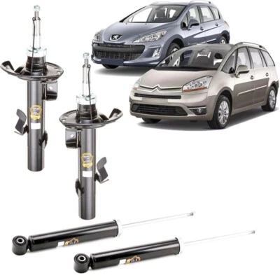 4 AMMORTIZZATORI CITROEN C4 PICASSO GRAND PICASSO 1.6 2.0 PEUGEOT 308 1.6 2.0 - Immagine 1 di 2
