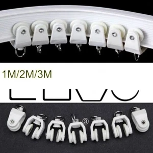 Flexible Ceiling Mounted Curtain Track Rail Camper Bath Shower Privacy Divider - Picture 1 of 19