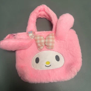Lindo Bolso de Mano Rosa My Melody Bolso de Almacenamiento de Peluche Peluche Suave - Imagen 1 de 6