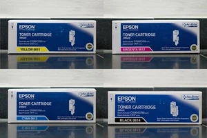 Epson C1700 / C1750 / CX17 Toner Set - 0611 + 0612 + 0613 + 0614 - neu & ovp - Afbeelding 1 van 6