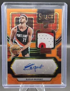 2023-24 Select Rayan Rupert FOTL Orange Pulsar Prizm Rookie Patch Auto SSP /30 - Bild 1 von 2