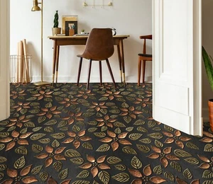 3D Brown Petals SKE1707 Floor WallPaper Print Decal Epoxy Floor Deco Kay - Picture 1 of 6