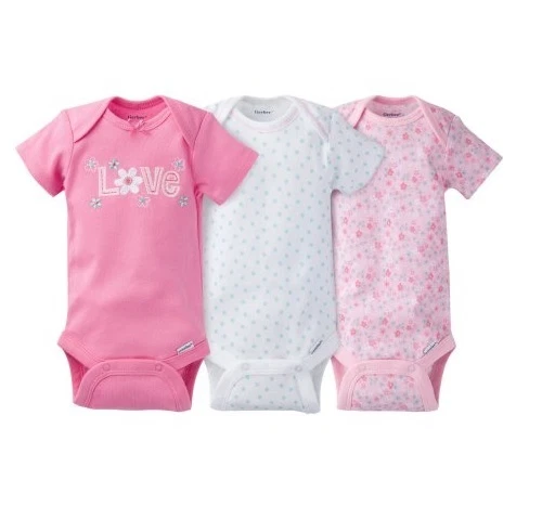 9 Gerber Newborn Girl Onesies BOOTIES Baby Shower Gift Set Size 0-3 Months