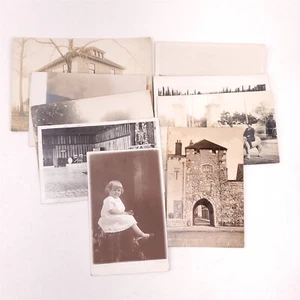 9 Real Picture Postcards Lakes, Rivers, Ponds, Cattle, Trails, Houses, Family - Picture 1 of 3