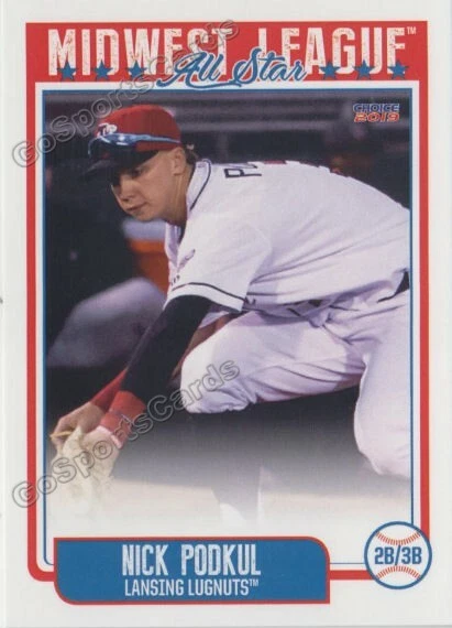 2019 Midwest League All Star RT Nick Podkul RC Rookie Blue Jays - Image 1 of 1